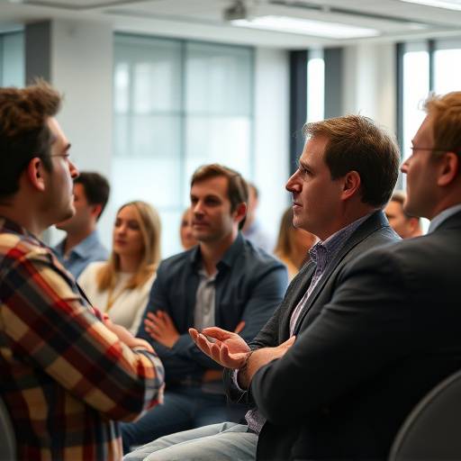 Groupe participant à une présentation